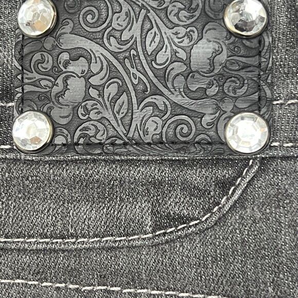 Style & Co Jeans Womens 10 Gray Barely Bootcut Tummy Control Jeweled Pockets - Picture 7 of 15